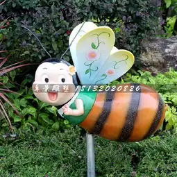 玻璃钢卡通彩绘小蜜蜂,卡通动物雕塑-黄页88网