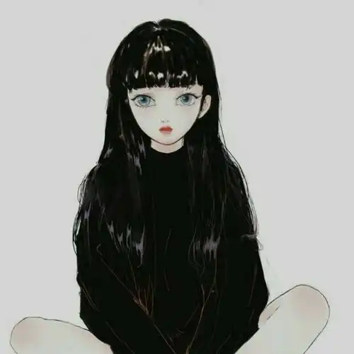 动漫女生头像黑色系霸气