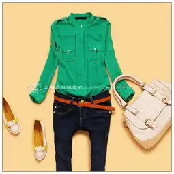 绿色小立领衬衣搭配什麽外套好看