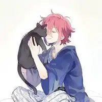 怀里抱着猫的动漫情侣头像微信头像图片大全