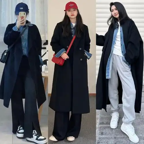 大衣与牛仔衬衫的时尚搭配秘籍,轻松提升气质与气场