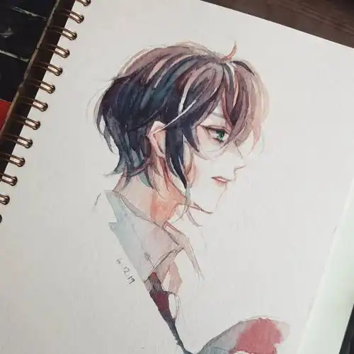 cg原画插画教程地缚少年花子君动漫人物水彩上色手绘