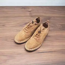 守根3944尺码配专业护理鞋套装黄棕色男士免系带软底懒人极简套脚平底休闲运动鞋