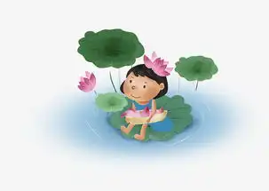暑假夏日夏季大暑小暑荷叶上的女孩图片素材其他格式下载动漫人物大全