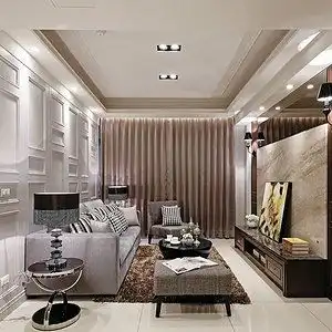 104平现代简约三居室内效果效果图