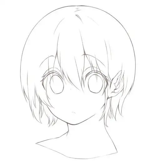 美图分享鲜明的画风,甜美日系二次元少女,最后还有一套绘画小教程