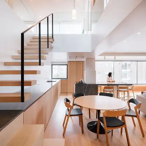 穿透感拉门设计马德里自然系透明感公寓