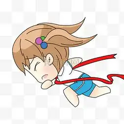 跑步图片卡通可爱少女