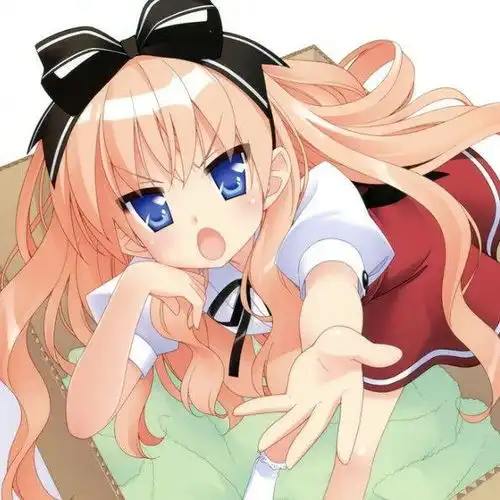 紫色系可爱头像动漫美少