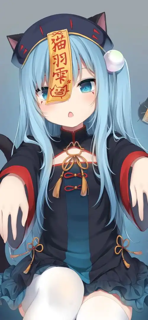 手机壁纸猫系少女