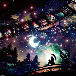 紫色星空动漫头像男生qq