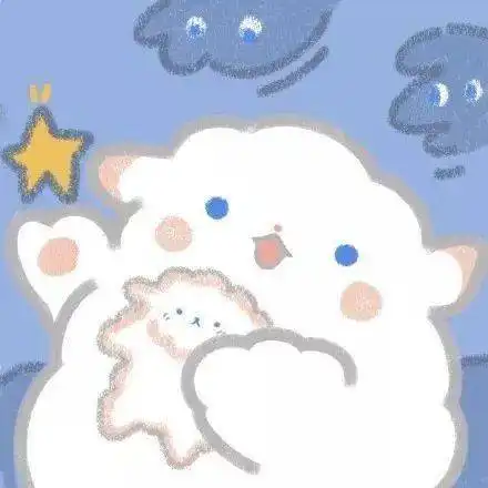 可爱小羊闺蜜头像情侣头像手绘风格