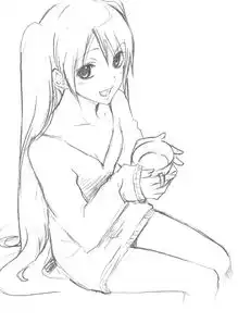 端着杯子的少女卡通手绘线稿图片免费下载红动网