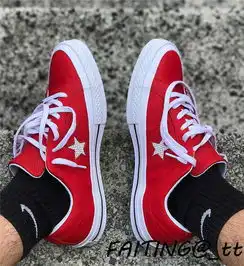 匡威converseonestarox经典复古色三星标硫化系列防滑百搭日常休闲板鞋男女鞋
