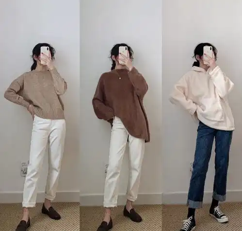 简约日常的冬季穿搭指南卫衣配牛仔裤清爽利落,休闲日常又保暖