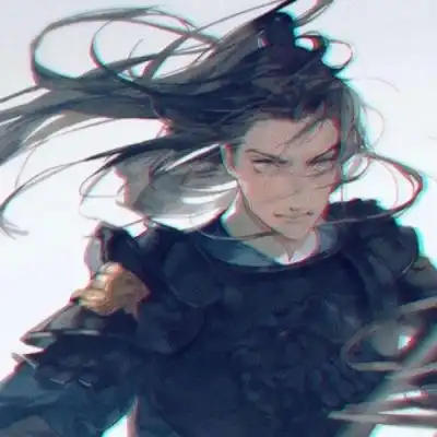 唐崎夜雨手绘插画古风男头