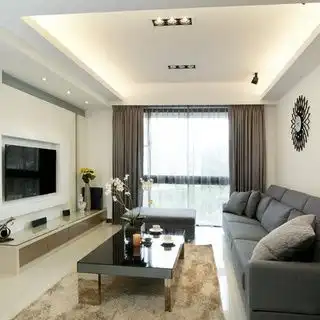 120150平米三居现代风格客厅电视背景墙装修效果图大全2018图片搜狐家居品格装修案例图