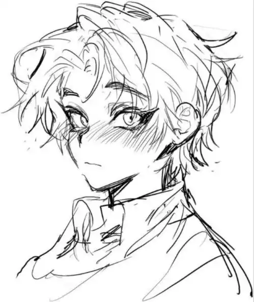 超酷的男生头像线稿临摹