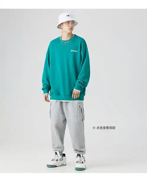 韩路日系男装主推2021秋冬新款情侣卫衣男女假两件ins圆领上衣潮