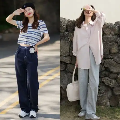 阔腿裤显高显瘦,夏天这么穿气质又好看