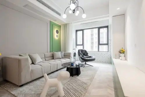 设计装修95㎡治愈系北欧风,夏日绿色系墙面搭配流动的光线太美啦得意家居网