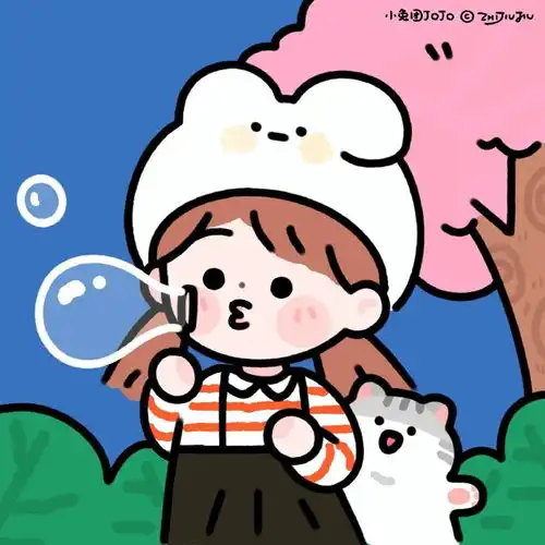 三千颗星不如你的眼睛超可爱情头手绘卡通