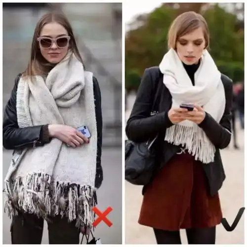 技巧大衣和围巾这样搭,时髦炸了