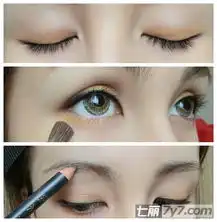 日系橘粉色大眼娃娃妆水润清透甜美少女妆容