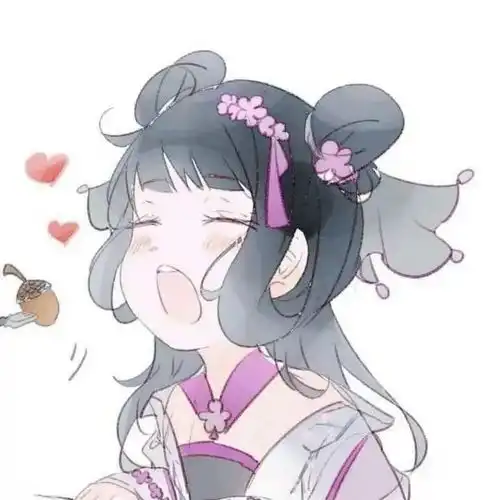 三人闺蜜头像手绘蓝色系