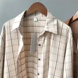 chic复古格子衬衫女ins慵懒风2019学生上衣宽松5597