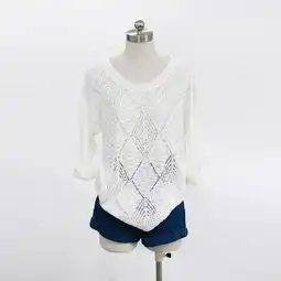 秋甜美日森系通勤复古文艺菱格镂空白色长袖堆糖,美图壁纸兴趣社区