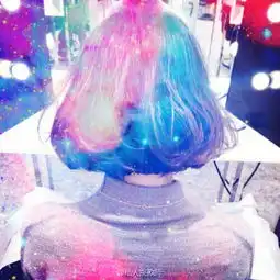 女生头像背影上半身星空合成