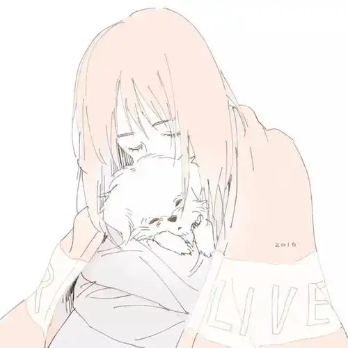 猫系二次元头像男插画