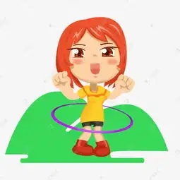 卡通运动系儿童插画之呼啦圈少女素材图片免费下载高清psd千库网图片编号9936728