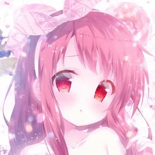 粉色控韩系少女头像动漫