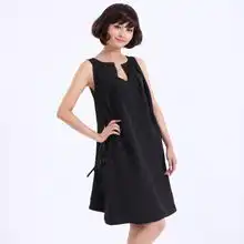 悦空间d1116欧美2011夏装新品小黑裙细节异型连衣裙不对称下摆