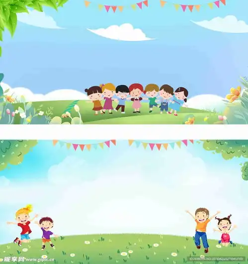 卡通展板背景设计图