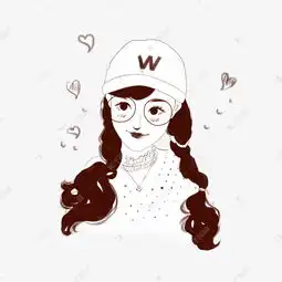 美女卡通手绘长发时尚美女可爱呆萌女孩素材图片免费下载千库网