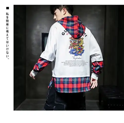 潮牌卫衣男装连帽港风个性ins日系连帽外套宽松卫衣hw福卡商城