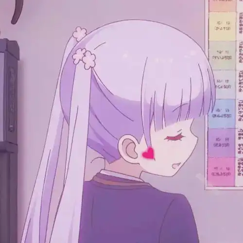 紫色系动漫少女图片情侣头像