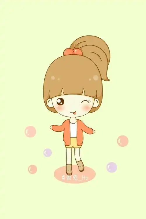 微信图像卡通可爱女生