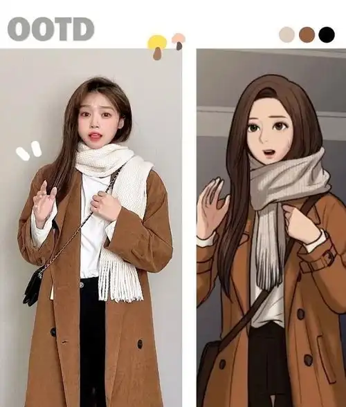 备受追捧的漫画女神降临女主韩系风穿搭,现实穿着毫不违和