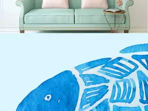 蓝色系现代简约北欧抽象水彩鱼儿清新装饰画床头画图片设计素材高清模板下载34.77mb动物装饰画大全