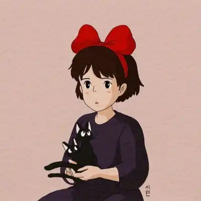 小魔女的卡通头像时之