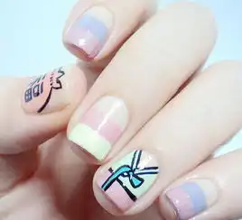 小清新美甲图片2015款清新风格强势来袭
