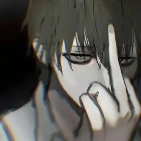 比较丧的动漫男生头像沉默不语是我负了你