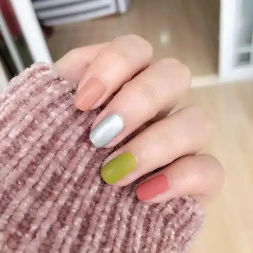 美甲雾霾色美甲,超级仙