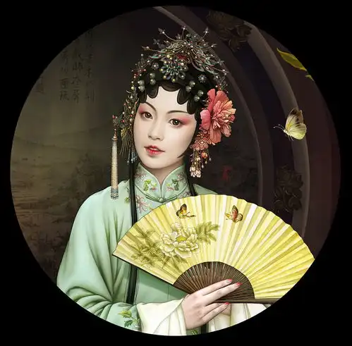 古风插画倾国名花系列