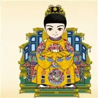 卡通皇上皇后情侣头像跪