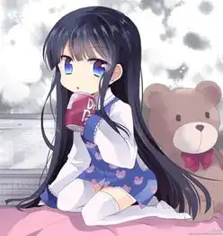 白色治愈系女生头像动漫